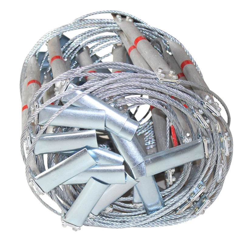 5M Fire Escape Ladder Folding Steel Wire Rope Ladders Aluminum Alloy Emergency Survival Self Rescue Safety Antiskid Tools