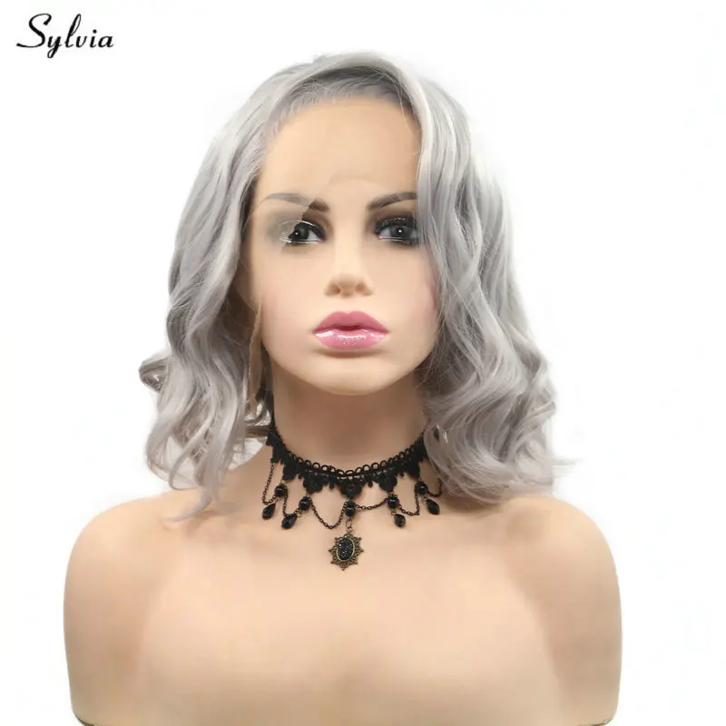 Sylvia парик короткие вьющиеся волосы женские боковые части синтетические