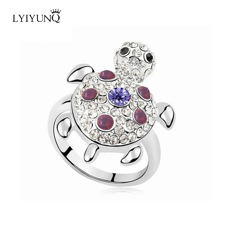 Винтажное праздничное кольцо с животными и кристаллами для девочек изящное