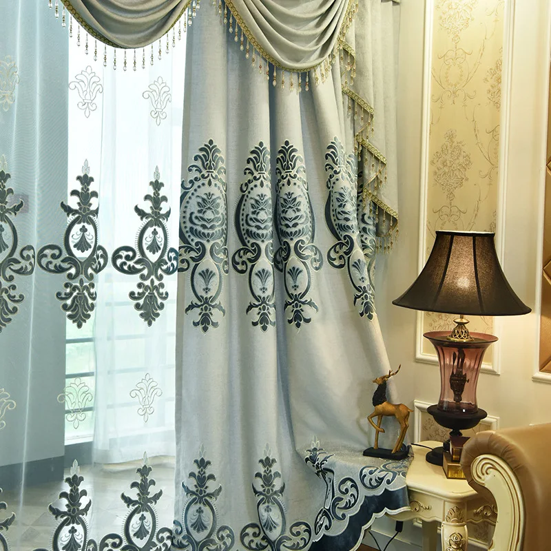 Шторы s для спальни жаккардовый шенилл valance swag шторы с вышивкой гостиной Новая