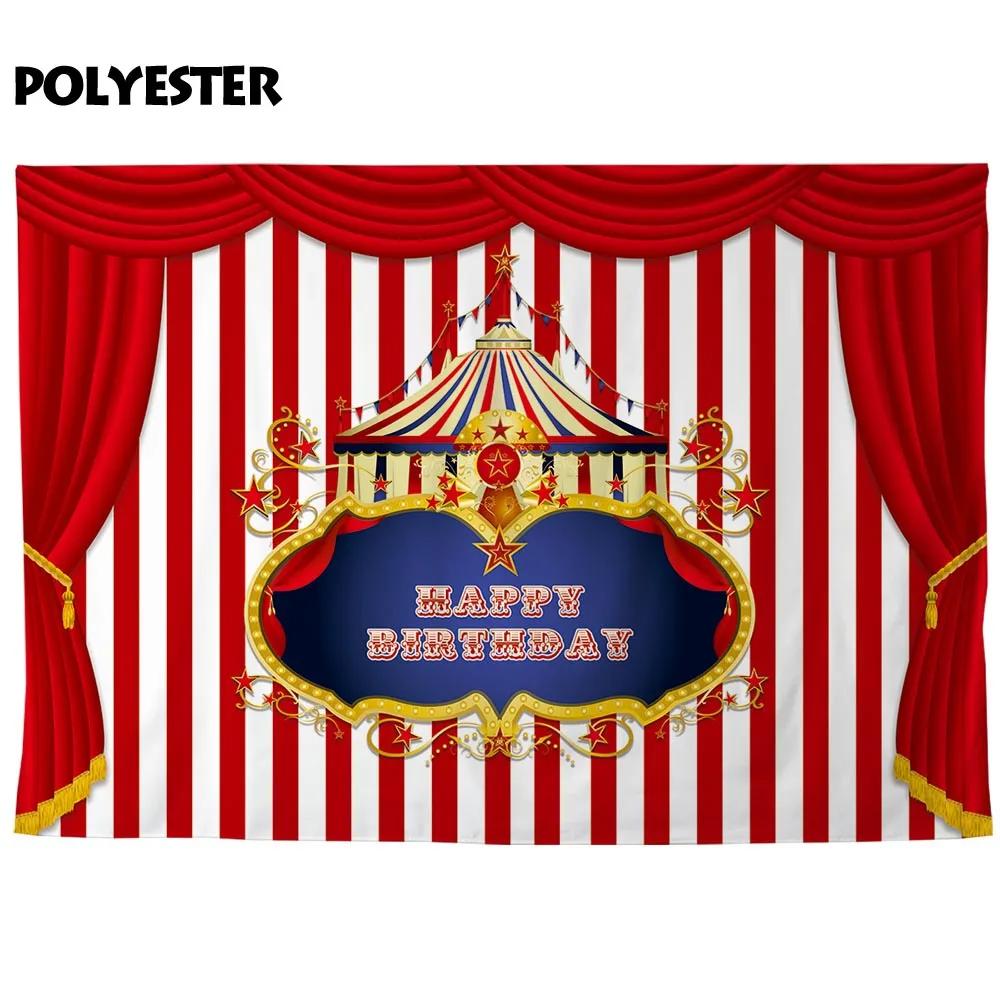 Funnytree backdrop for photographic studio circus theme birthday party curtain stripes children background photobooth photocall |