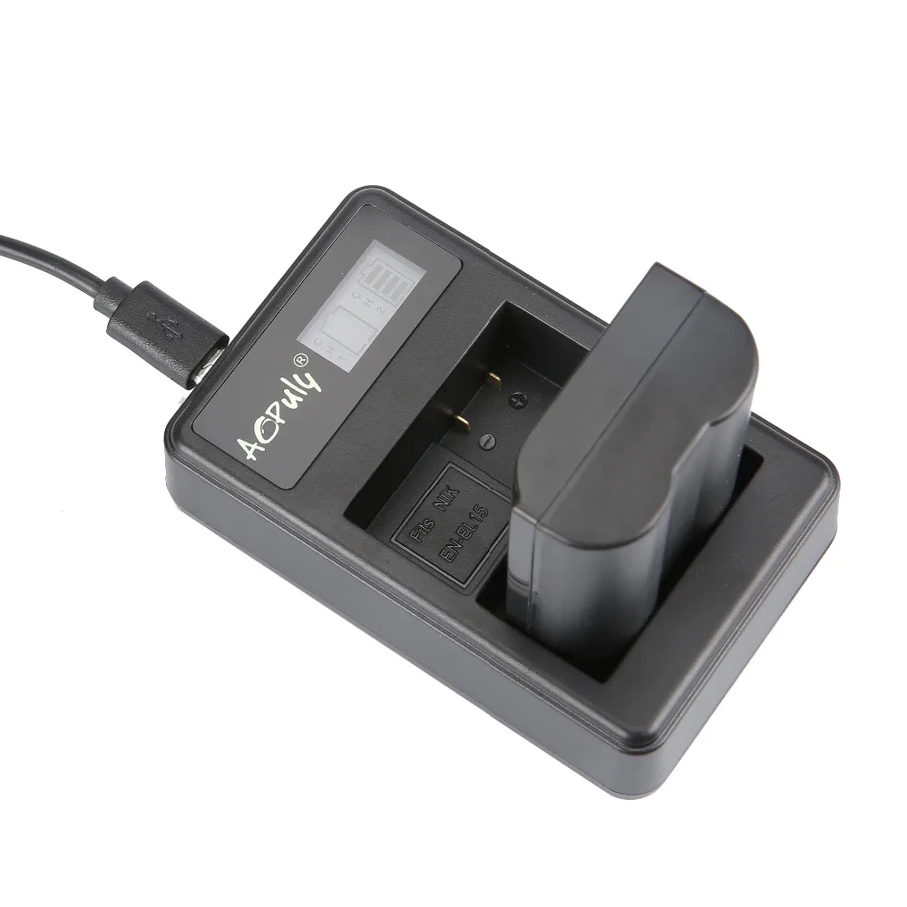 AOPULY 4 шт. батареи EN-EL15 ENEL15 EN EL15 батарея + двойное зарядное устройство USB для Nikon D800E