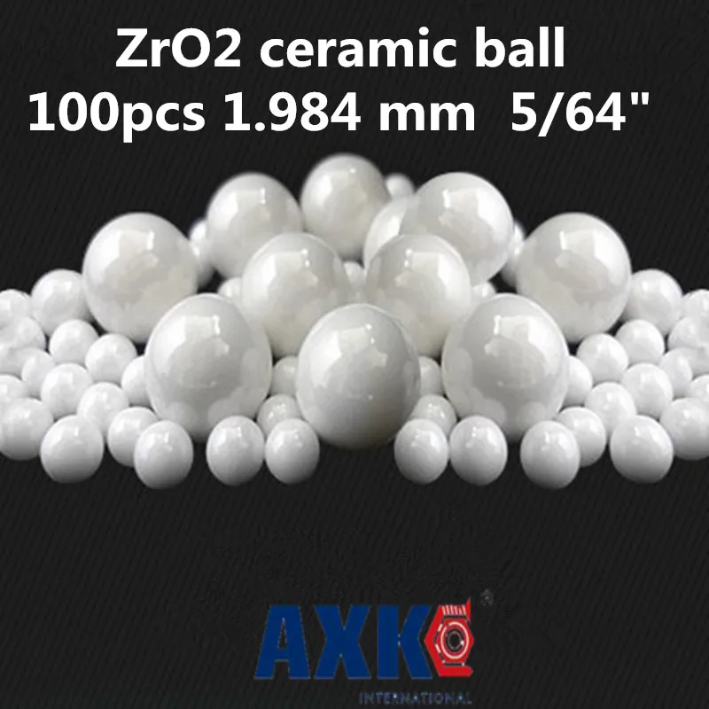 

1.984 Mm 5/64" Zro2 Ceramic Balls AXK 100pcs Zirconia Rushed Sale Rolamentos Used In Bearing/pump/linear Slider/valvs G5