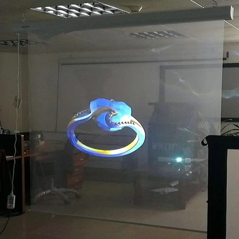 

HOHOFILM 1.52x8m Clear Holographic Projection Film Screen Film Adhesive Rear projection screen Privacy Wholesale