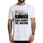 Футболка из 100% хлопка европейских размеров, дышащая футболка с круглым вырезом и надписью Rage from The Machine Nuns with Guns Rap-Metal для фитнеса