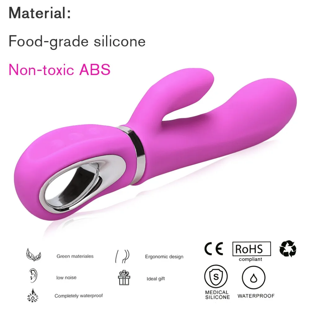 Li bo горячий сексуальный силиконовый массажер вибратор перезаряжаемый двойной