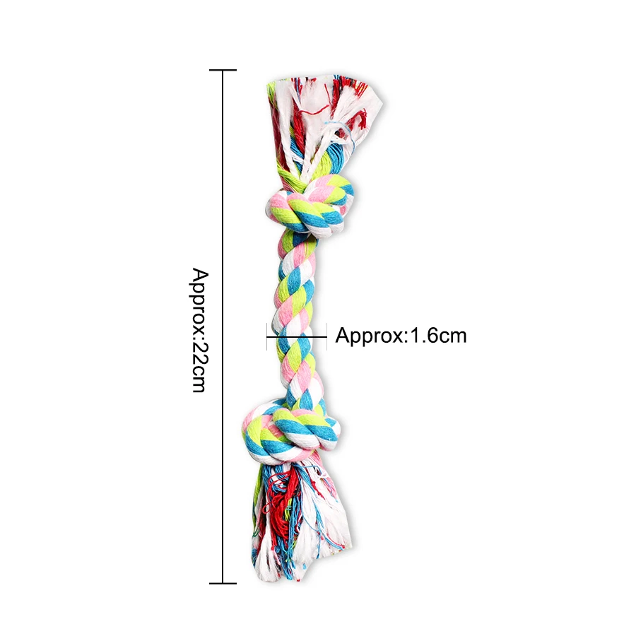 Rubber Squeaky Dog Toys Cotton Rope Ball Interactive Dog Toy Drawstring Tennis Ball Pet Chew Knot Puppy Multicolor Bell Ball