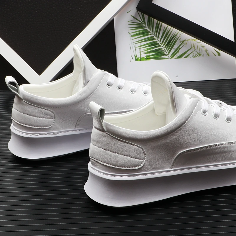 Мужские модные желтые ботильоны весенне-осенние кожаные низкие ботинки на