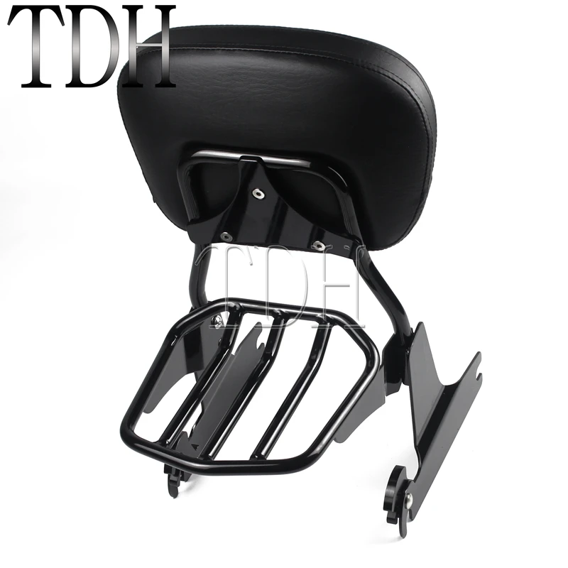 Черная мотоциклетная Съемная пассажирская спинка стойка для Harley FXDF FXDFSE FXDWG 08