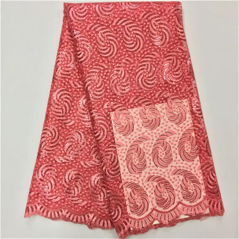 Горячая французский нигерийский тюль с блестками африканский сетка кружевной