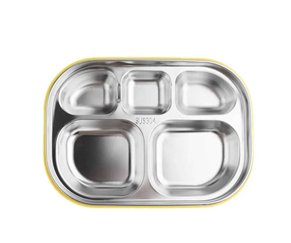 Ланчбоксы по IreVoor Коробки для обедов со съемными нержавеющий поднос 5 вагонные