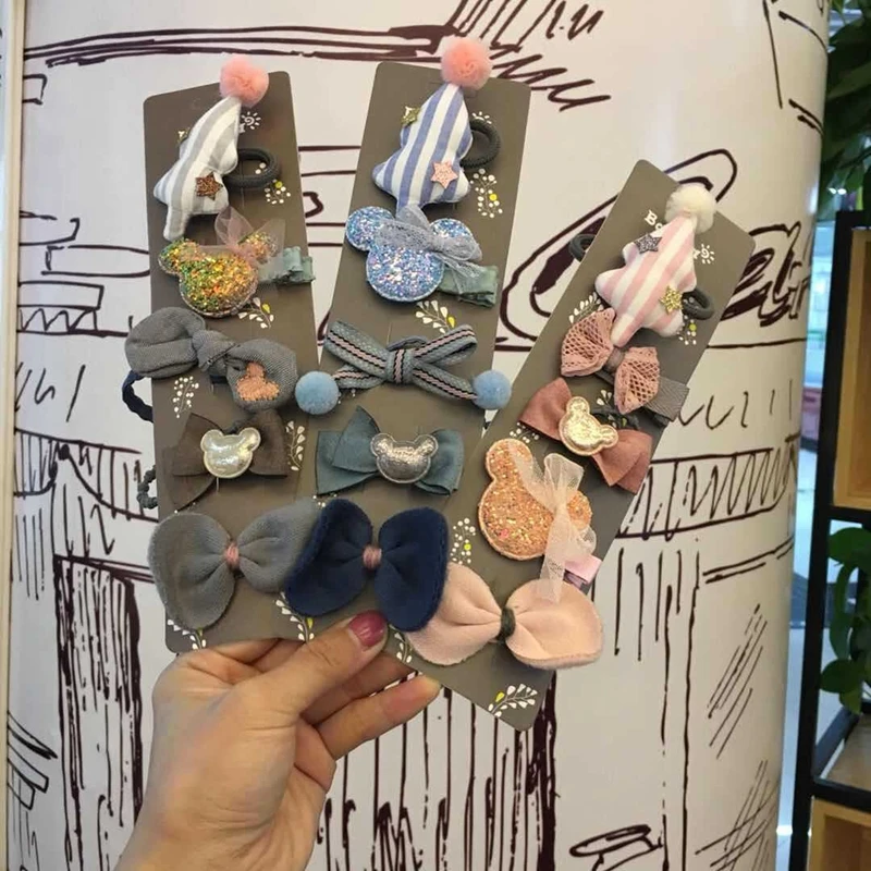 Новинка 5 шт./компл. женские заколки для волос с героями мультфильмов детские