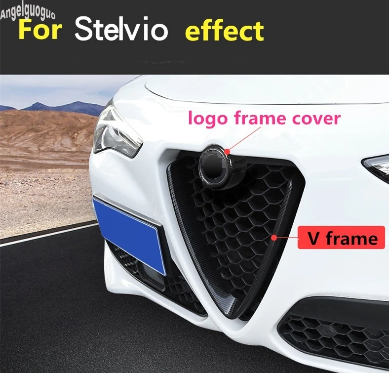Стильные аксессуары из углеродного волокна для Alfa Romeo Stelvio Giulia решетки
