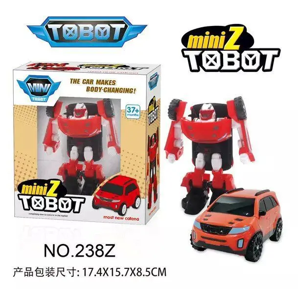 z with box 19 стилей, юные игрушки, Корея, мультфильм, деформация, робот Tobot Brothers, аниме Tobot, квартран, игрушки для детей, деформация автомобиля, Juguetes - Цвет: z with box