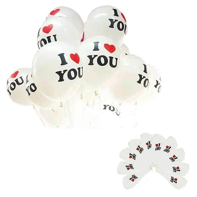 10 шт./лот 12 дюймов латексные шары прочный I LOVE YOU жемчужные Globos баллонов для