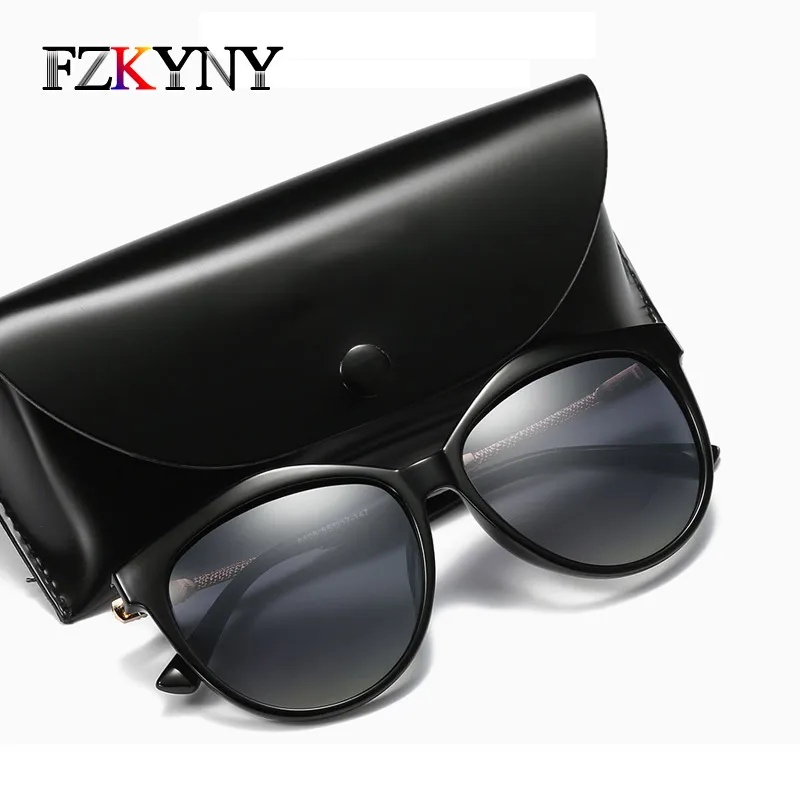 FZKYNY New Polarized Sunglasses Women Luxury Brand Designer Coating Mirror Eyewear Fashion Drill Sun Glasses High Quality UV400 |