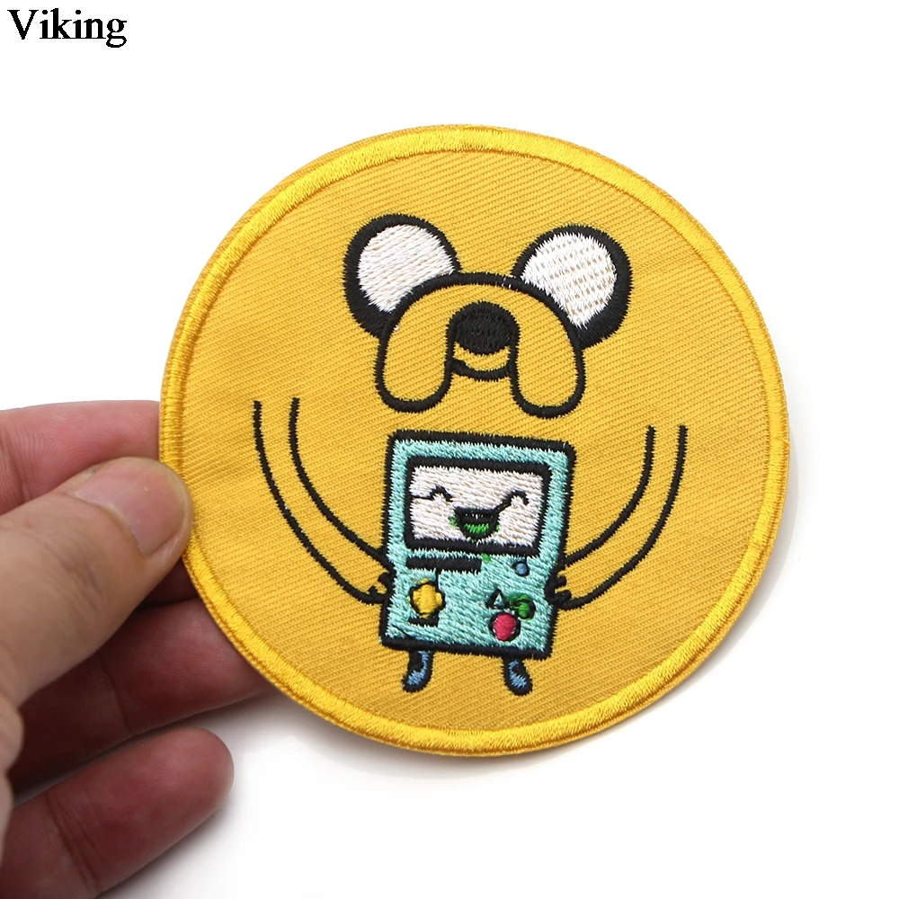 Adventure time мультфильм швейная нашивка железная нашивка вышитая полоса на рюкзаке футболка Милая Аппликация с блестками Diy значки G0073
