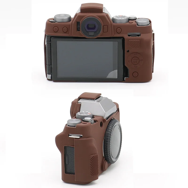 Мягкий силиконовый чехол Sleeplion для камеры Fuji XT100 защитный резиновый чехол для Fujifilm XT-100 беззеркальная система камера Резина - Цвет: Dark Brown