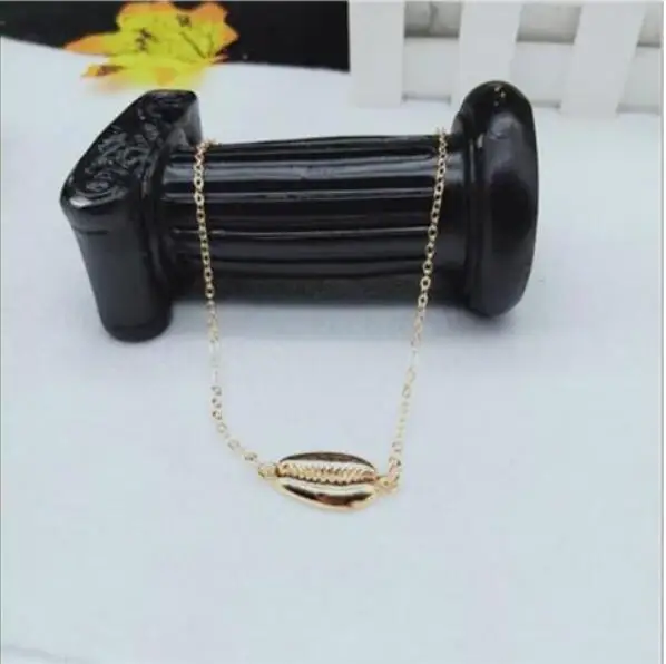 X 528 Golden Necklace Women Retro Fashion Pendant Simple Shape Shell Ocean Beach Bohemian Jewelry Accessories Fa | Украшения и