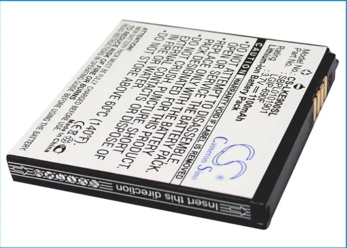 Аккумулятор Cameron Sino 1100 мАч для LG C900 C900k E900 E906 Jil Sander LU3000 Optimus 7 7Q Mach Quantum LGIP 690F