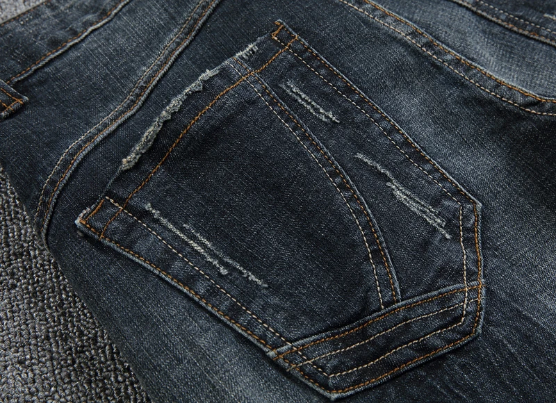 Ностальгия Ретро мода для мужчин s джинсы Высокое качество Slim Fit рваные джинсы для мужчин лоскутные брюки Итальянский стиль бренд байкерские джинсы