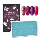 Трафарет Beautybigbang для стемпинга ногтей, шаблон для ногтей, цветок, геометрия, животные, для творчества, дизайн ногтей, маникюр