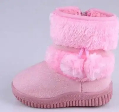 2016 Зима Снег Сапоги Для Детей Мальчиков И Девочек Толстые Теплые Замшевые Снега