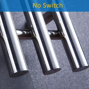 plug no switch Bathroom accessory ladder wall mounted heated towel rail towel warmer towel rack towel dryer with round bar HZ-928A - Цвет: plug no switch
