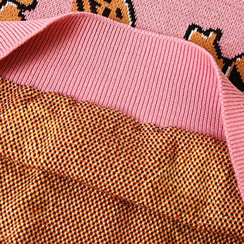 High Quality Women's Winter Warm Thick Sweater Striped Cartoon Color Matching Cotton Ladies Knit Jumper Designer | Водолазки