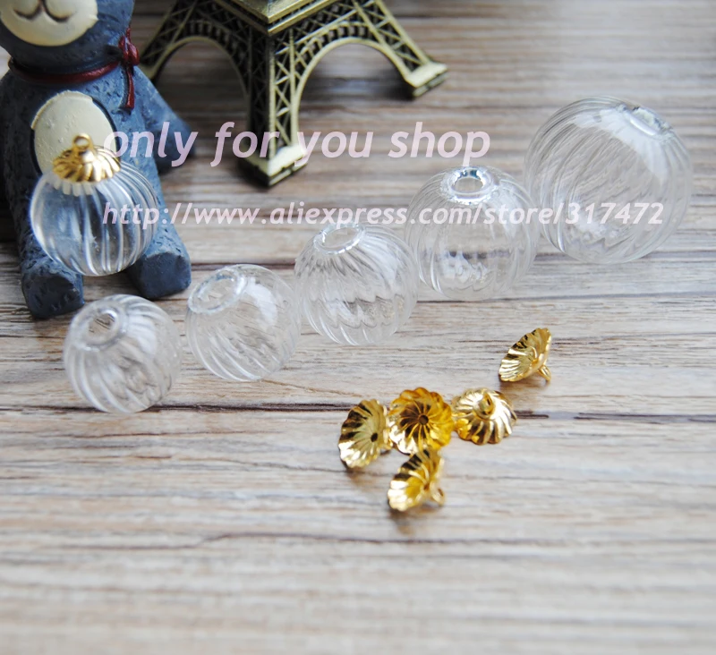 Стеклянный шар в полоску 20 комплектов 14/16/18/20/25 мм стеклянная шапочка 10 флакон