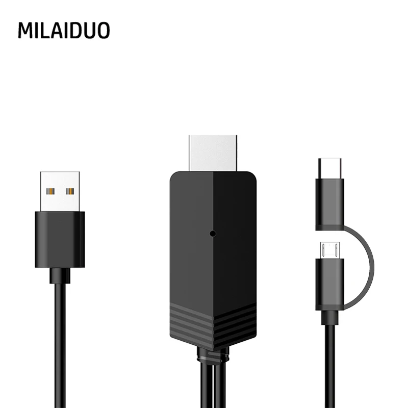 LD24 D приемник mirascreen Micro usb type C кабель Plug Play зеркалирование экран для Android HD ТВ