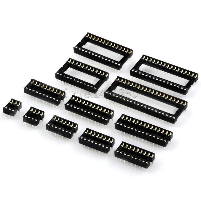10 шт. IC розетки DIP6 DIP8 DIP14 DIP16 DIP18 DIP20 DIP24 DIP28 DIP40 контактный разъем DIP разъем на возраст 6, 8, 14, 16, 18, 20, 24 28 32 40 pin-код