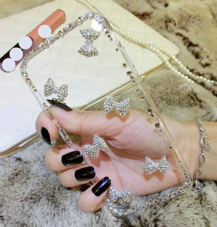 For Motorola Moto X3 XT1254 G4 play plus Concision Circle Rhinestone with Rosette Anti-drop Case Hard Plastic Phone Cover |