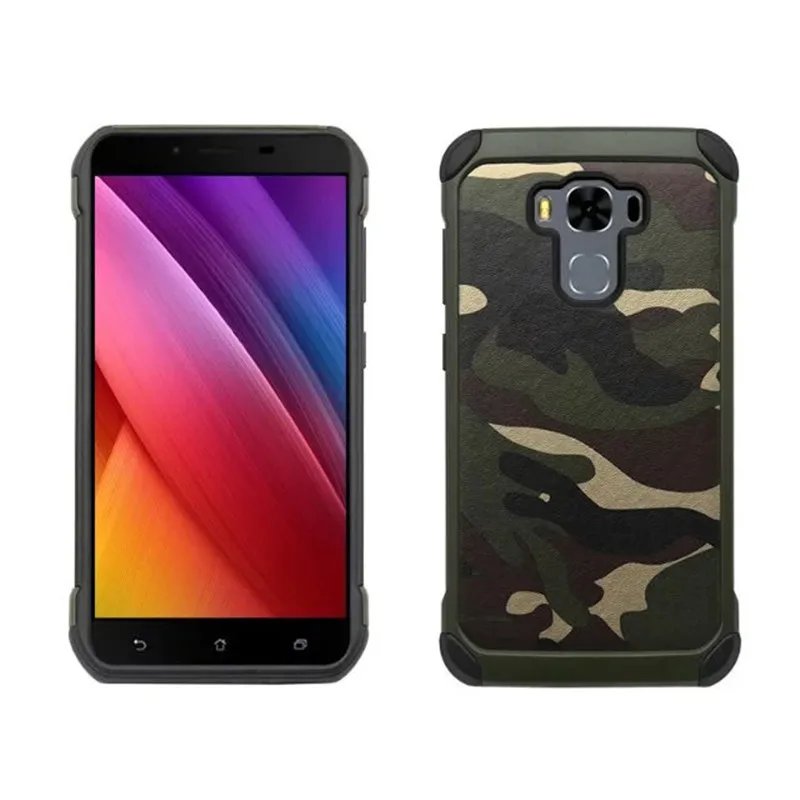 Военный камуфляжный чехол для телефона Asus Zenfone 3 Max ZC553KL PU+ TPU+ PC three in one ударопрочный чехол для телефона Fundas