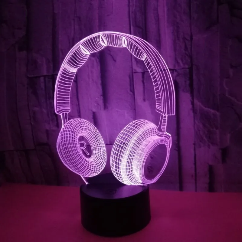 Красочная сенсорная 3d лампа иллюзия светодиодный ночник USB настольная для детей