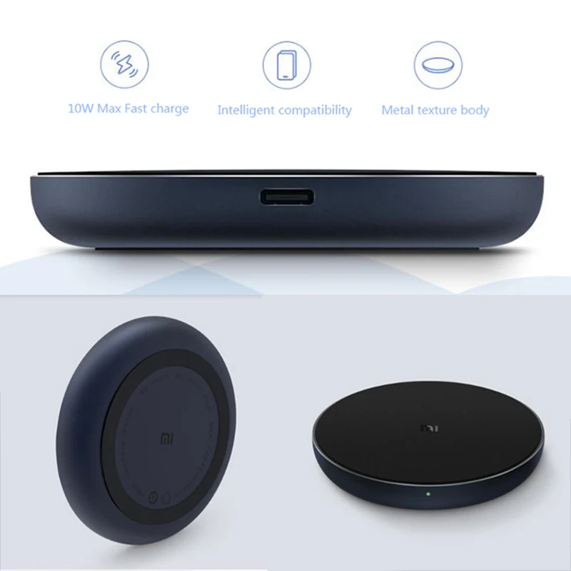 Оригинальное Беспроводное зарядное устройство Xiaomi Qi умное быстрое 7 5 Вт