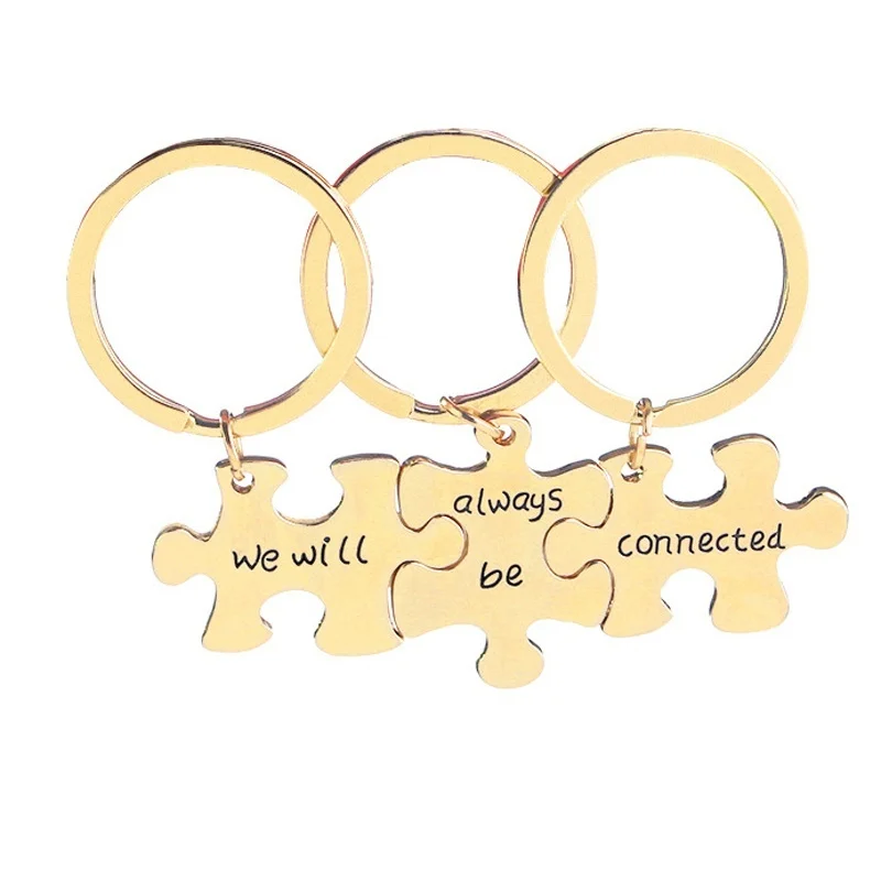 3 шт./компл. мы всегда будем соединены подвеской головоломки ожерелье или брелок