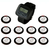 singcall wireless restaurant calling system for waiter coffee shop 10 one button pagers and 1 ape6600 watch receiver