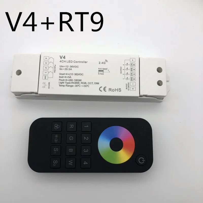 Светодиодная лента RGBW/RGB/ССТ/затемнением + 2 4 ГГц Беспроводной РЧ пульт