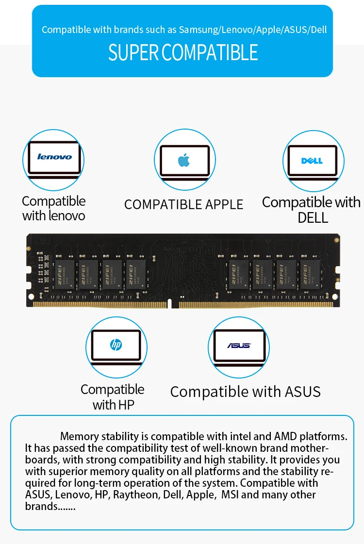 ZIFEI ram DDR4 4 ГБ 8 ГБ 16 ГБ 2400 МГц 2133 МГц DIMM материнская плата настольная память
