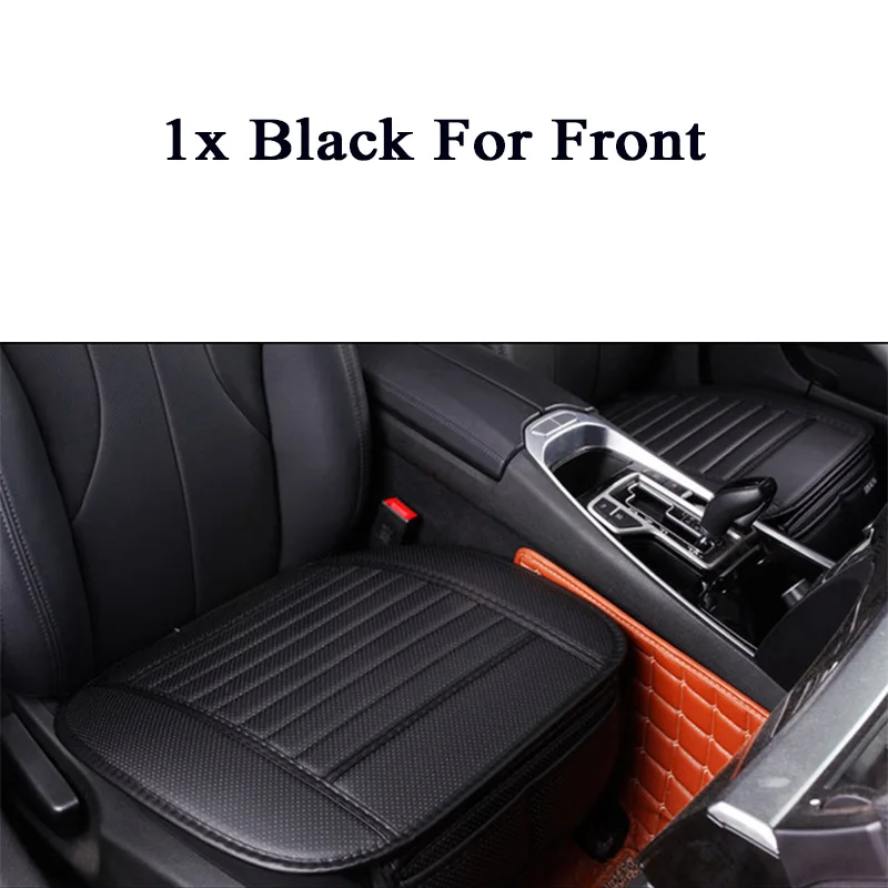 Автомобильный-Стайлинг для Cadillac Porsche Lexus Infiniti Mercedes Benz W203 W204 W211 CLA кожаный чехол для сиденья Подушка поддержка аксессуары - Название цвета: 1pc-Front-Black