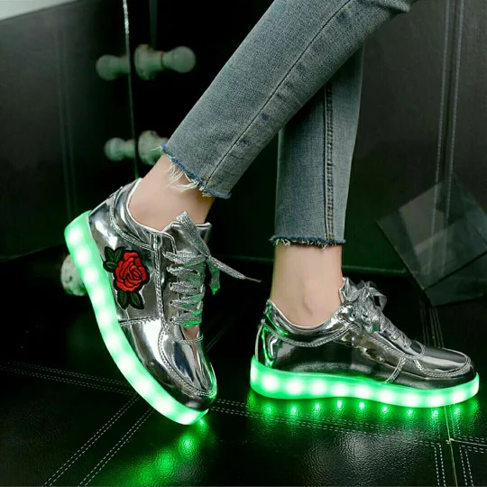 YPYUNA светящиеся люминесцентные кроссовки Feminino корзины с легкой подошвой USB