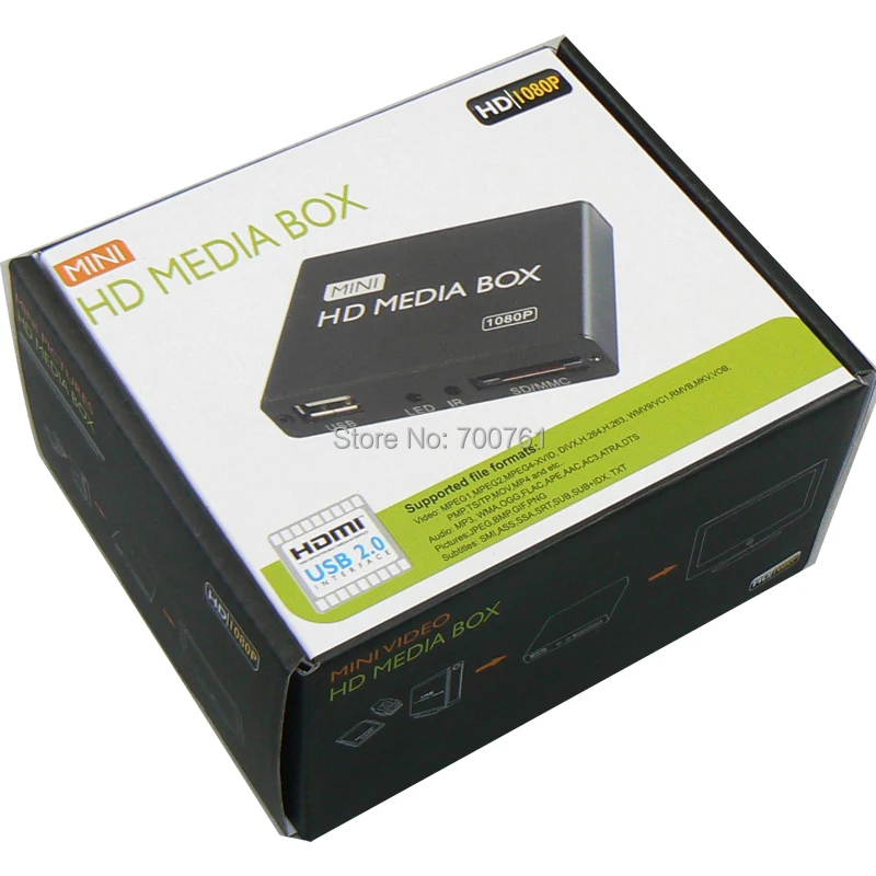 Мини Full HD 1080 P HDD медиаплеера MKV/RM SD/USB/SDHC/MMC Boxchip f10) HDMI Multi Media Player|player mkv|hdmi multimedia playermedia