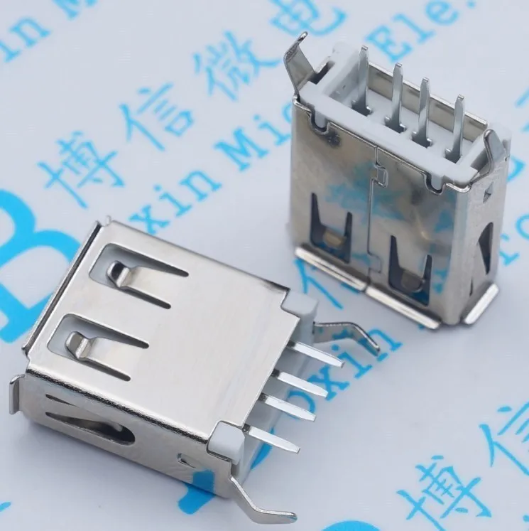 

Free shipping 100PCS Type A Vertical USB 15.0 USB Female Plug A Mother 15.0 Vertical Straight Plug Both Side of Right Angle