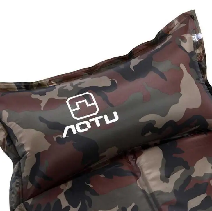 Automatic Inflation Camouflage Ultralight Inflatable Bed Sleeping Pad with Pillow Outdoor Beach Trekking Inflate Camping Mat | Спорт и