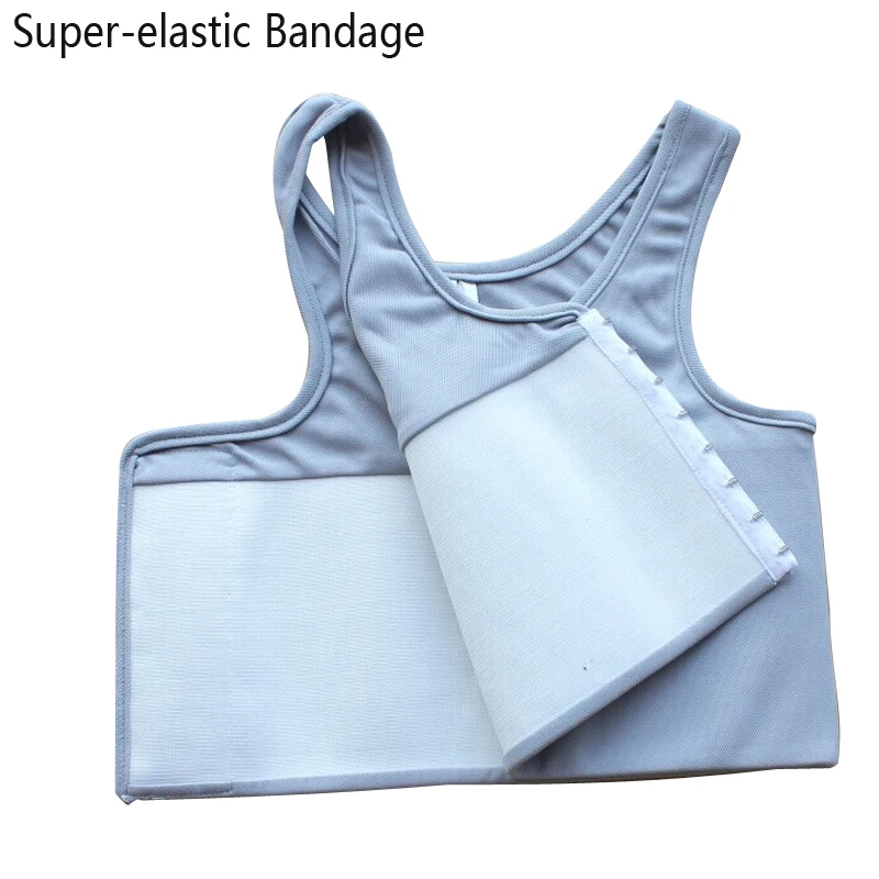 Les Sport Bra Top Chest Binder Superelastic Bandage Strengthen Body