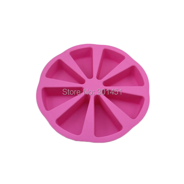 Hot sale silicone cake decoration mold with 8 triangle round shape free shipping kitchen tool |