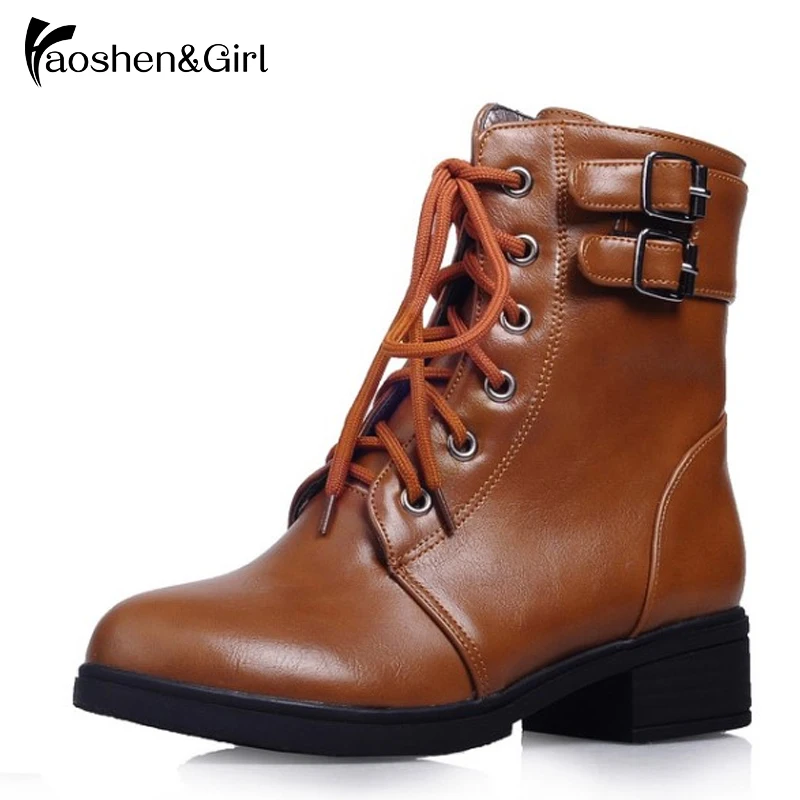 Haoshen & Girl/черные ботинки женская обувь для верховой езды из мягкой кожи на