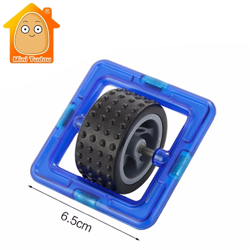 MiniTudou квадрат с автомобильным колесом Магнитная Строительная игрушка для