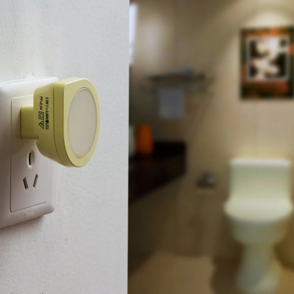 Adeeing светодиодный датчик Ночной свет яркость настенный штекер света